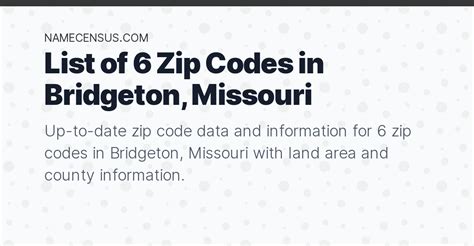 zip code for bridgeton